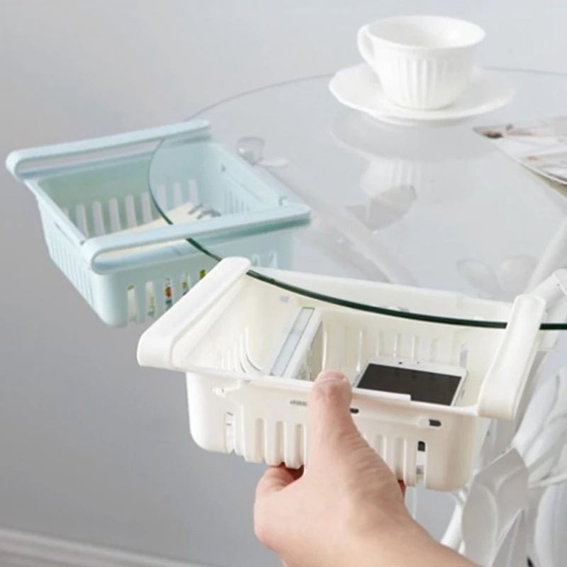 

1Pcs Kitchen Accessories Storage Container Refrigerator Organizer Adjustable Plastic Fridge Storage Baskets Pull-out Drawer