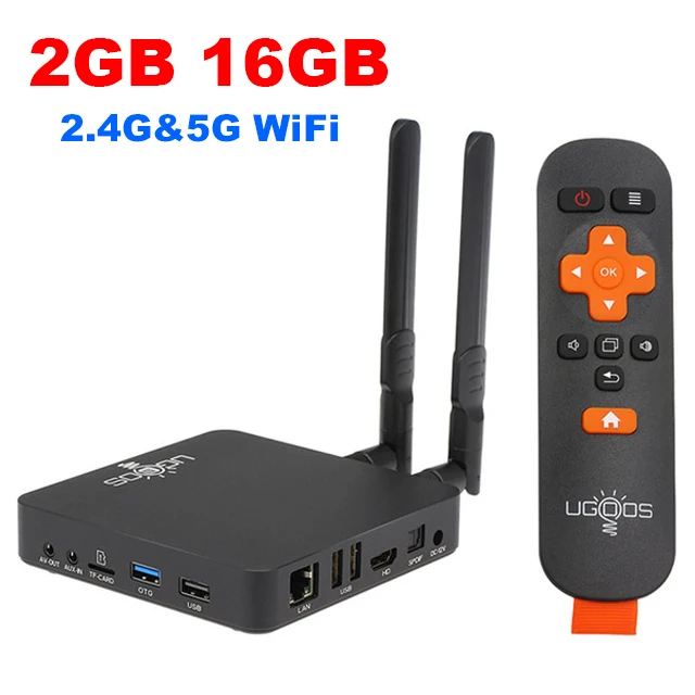 2GB16GB-AM6 TV Box UGOOS AM6 Android 9,0 Smart tv Box S922X DDR4 2 Гб ОЗУ 16 Гб ПЗУ 2,4G и 5G WiFi 1000M LAN BT5.0 4K HD Домашний медиаплеер телеприставка - Цвет: 2GB16GB-AM6 TV Box