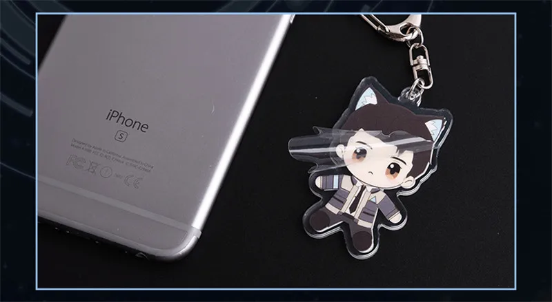 New Game Detroit: Become Human Connor Cat Nekomimi Keychain Keyring Acrylic Sa Key chain ring cosplay props Gifts | Тематическая