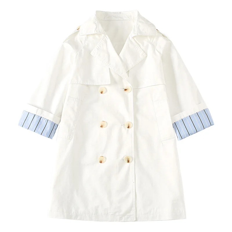 

Girls spring coat 2021 children new cuhk tong han edition cardigan paragraph dust coat grows in western style jacket for spri