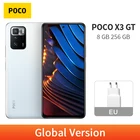 POCO X3 GT 5G 8 ГБ ОЗУ 256 Гб ПЗУ смартфоны телефон ближняя бесконтактная связь MTK 1100 67 Вт турбо зарядка 6,6 ''120 Гц обновление 5000 мАч 64 мп