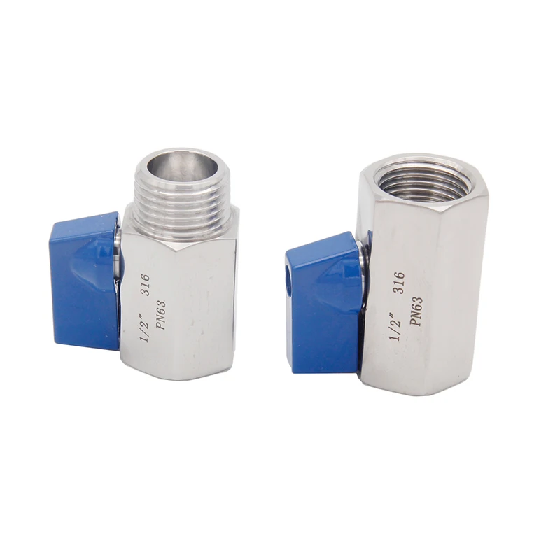 1/2 &quotBSP Mini нержавеющая сталь 316 шаровые клапаны 1000 PSI (WOG) PN63 FxF или MxF | Дом и сад
