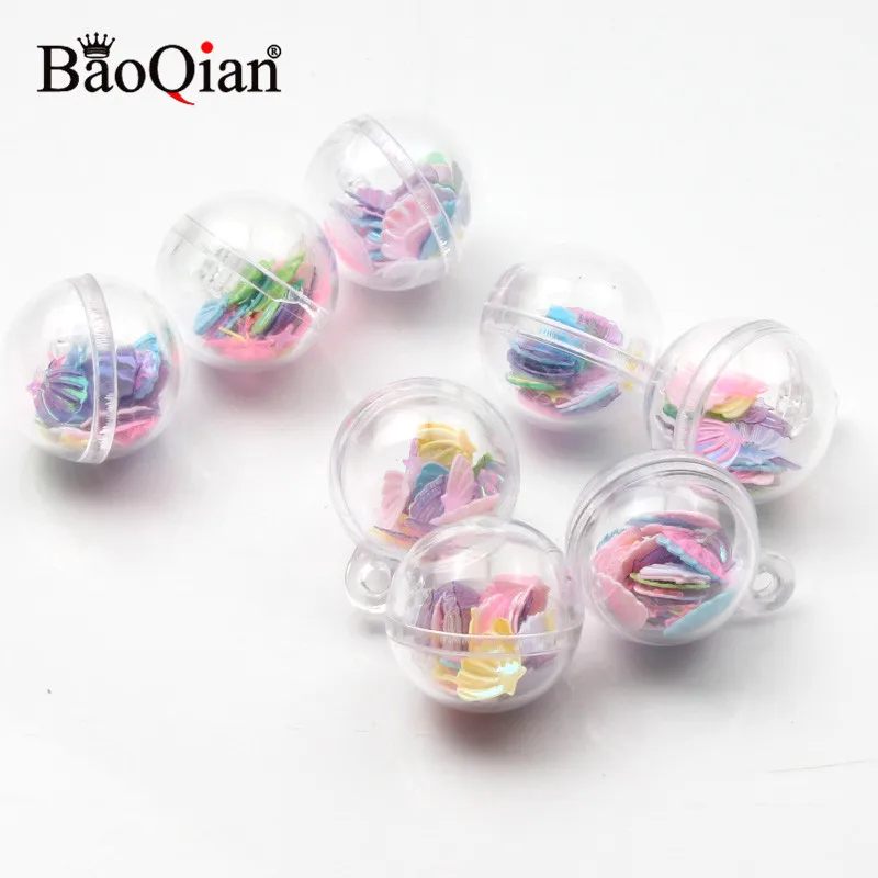 5 шт. 20 мм прозрачный круглый шар сияющая красочная смола оболочка для комнаты