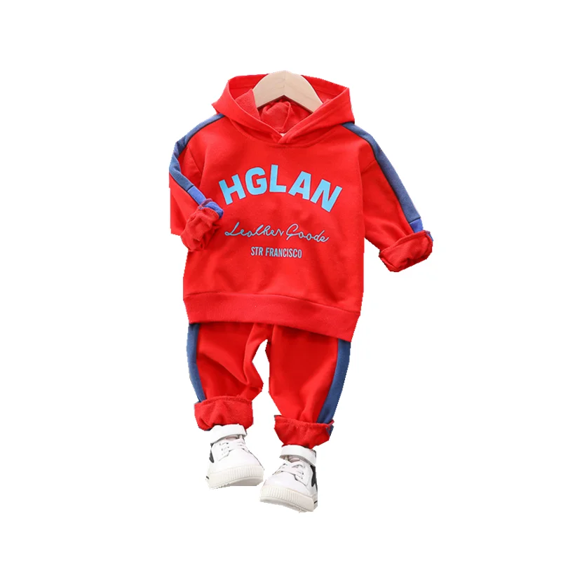 Хлопковая детская одежда Сезон весна осень Штаны с капюшоном и надписью для