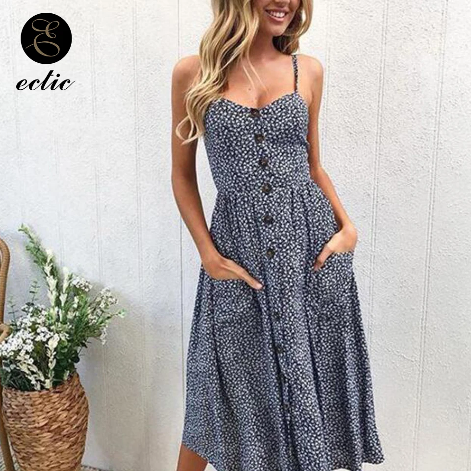 Женский винтажный сарафан в горошек с принтом ананасов и пуговицами спереди |