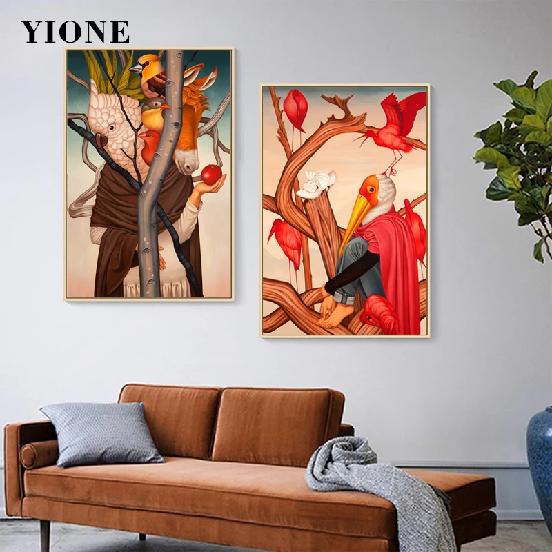 11 видов стилей абстрактный животных художественные плакаты и принты с