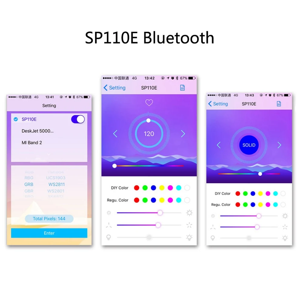 WS2812B WS2812 светодиодный светильник в комплекте с Bluetooth SP110E 17/21 клавишами пульт