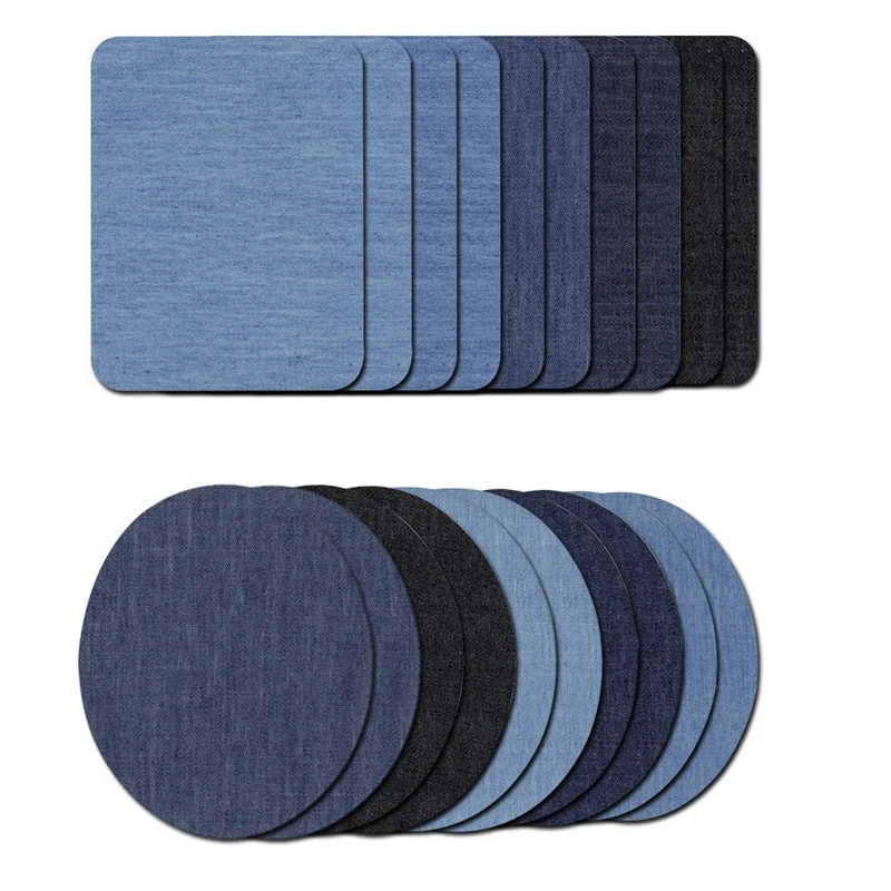 Клеевые заплатки Утюг на 20 штук 2 формы джинсовые хлопчатобумажные нашивки набор