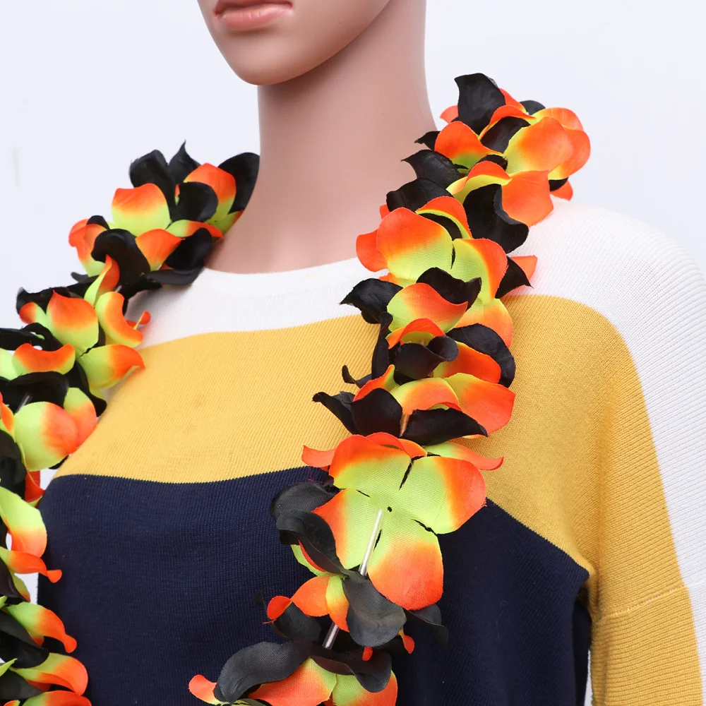 

Hawaiian Leis Hula Dance Garland Artificial Flowers Neck Loop for Hawaii Tropical Theme Party Decoration - Circumference 120cm (