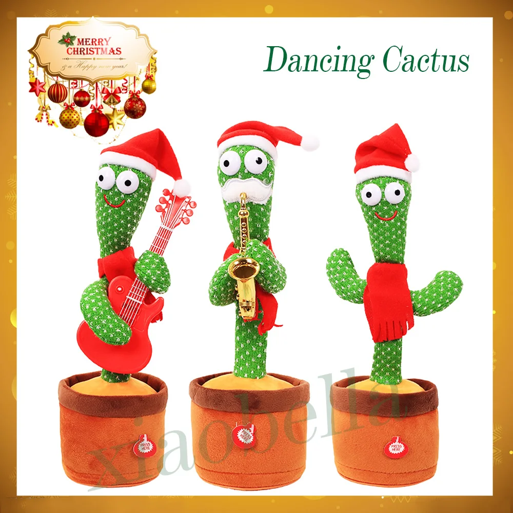 Single Electric Dance Cactus Robot Figure LED Light Sounds Music Twisting Plush Toys Kids Gifts Boys Xmas Birthday Present | Игрушки и
