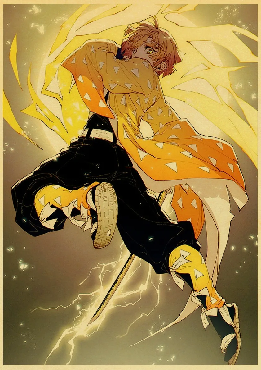 E169 Винтажные постеры демон убийца Kimetsu no Yaiba аниме плакат настенный Арт Ретро плакат живопись украшение для гостиной домашний декор - Цвет: E169