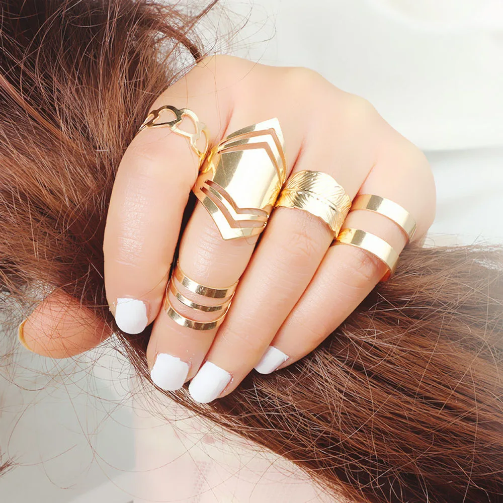 Кольца женские в стиле панк очаровательные Регулируемые кольца средней длины