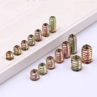 free shipping 20105pcs m6 m8 m10 zinc alloy iron inside carbon steel hex socket drive insert nuts threaded for wood furniture