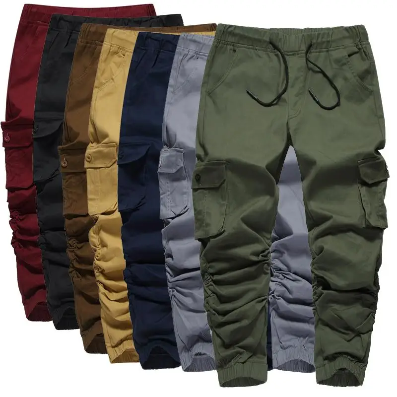 

Casual Camouflage Mens Cargo Pants Multi-Pocket Military Tactical Pants Mens 2020 New Cotton Straight Full Length Male Pants