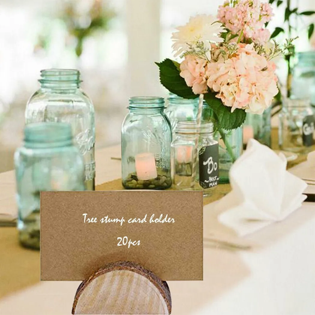 20 шт. деревянные настольные подставки с цифрами и именем | Дом сад