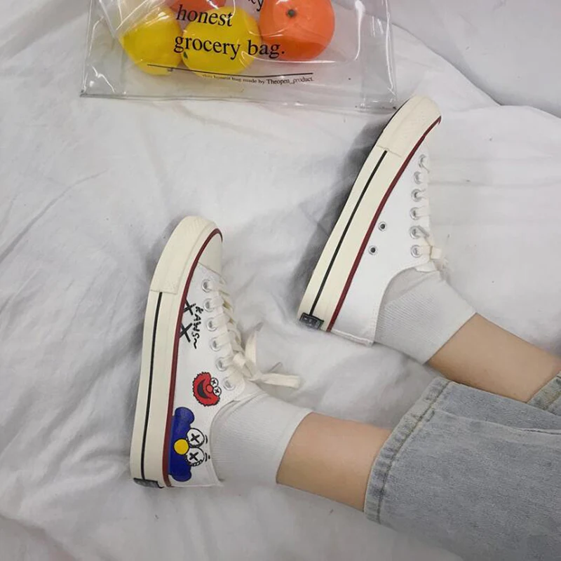 Летняя женская холщовая обувь для учеников в Корейском стиле Новинка Маленькие