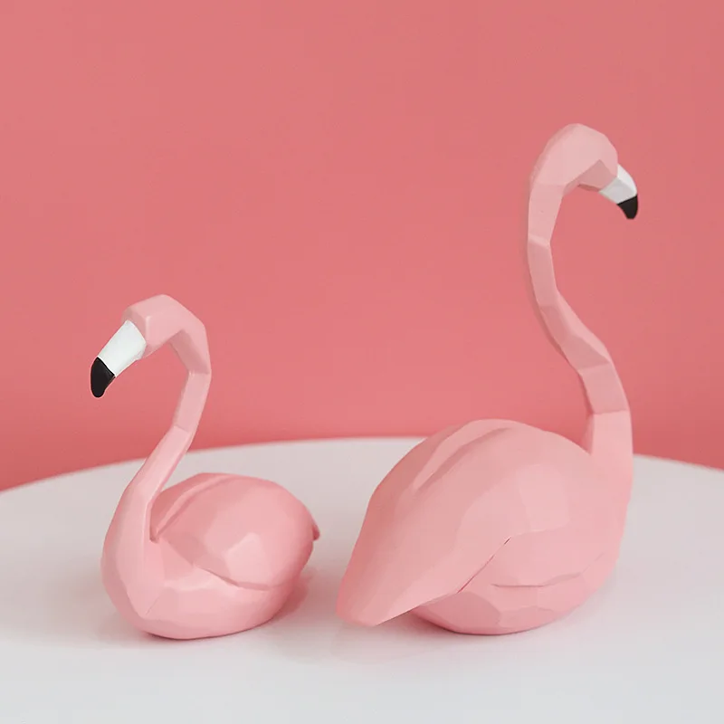 Скандинавский стиль розовый Фламинго декоративные изделия из смолы мебели