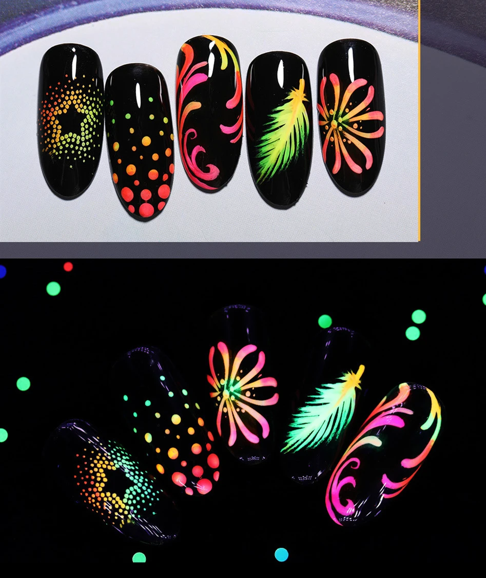 

100g Bulk Price Pigment Nail Powder, Phosphor Powder Colorful Fluorescent Color Nail Pigments Dust Nail Glitter