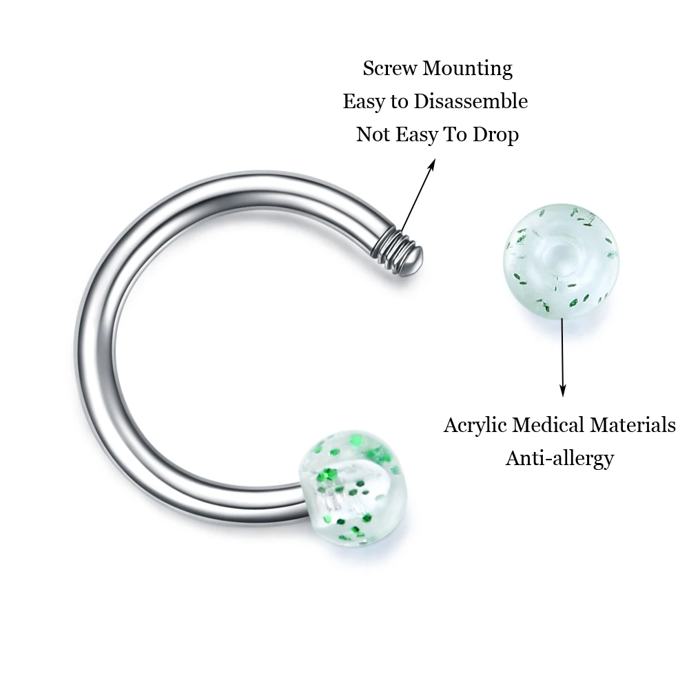 Кольца для пирсинга в форме подковы мужчин и женщин украшения из нержавеющей