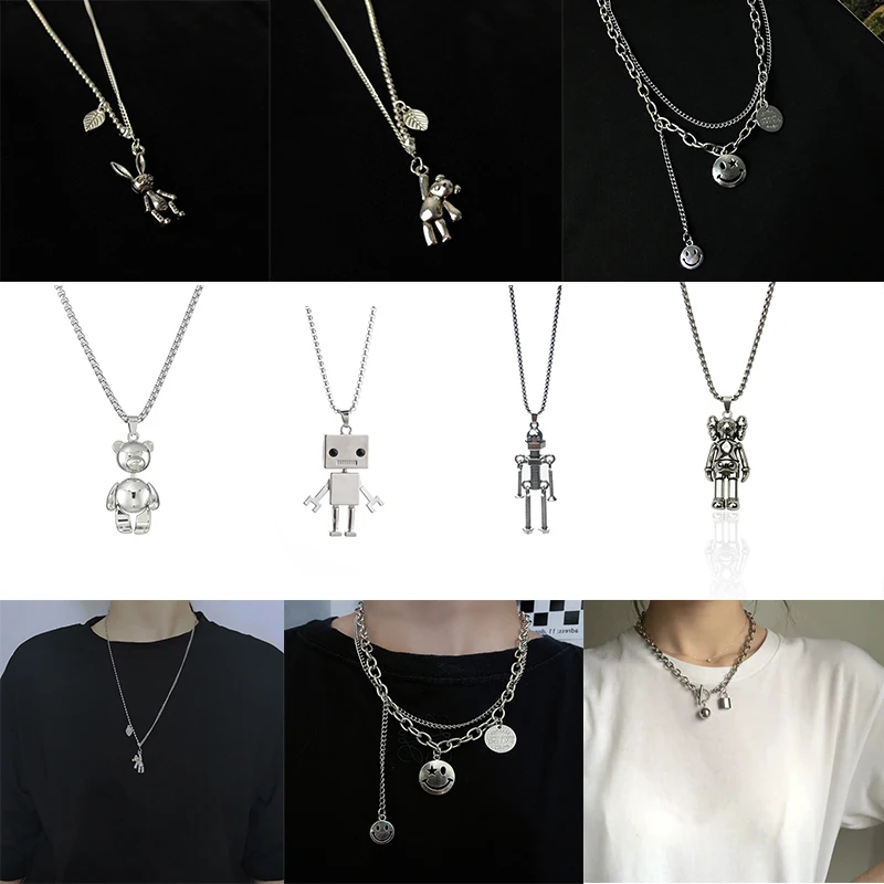 Ожерелье с подвеской в виде медведя кролика сердца | Украшения и аксессуары