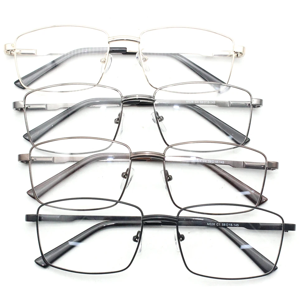 

M028 полный обод большой размер очки из нержавеющей стали оптическая оправа металлическая оправа прозрачные линзы очки мужские очки