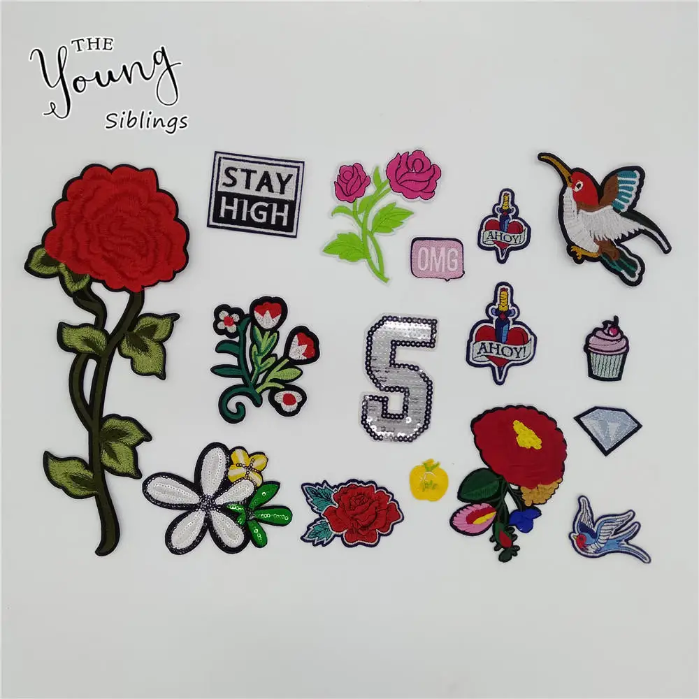 Высокое качество горячего расплава клей аппликация вышивка железа на патч шитье