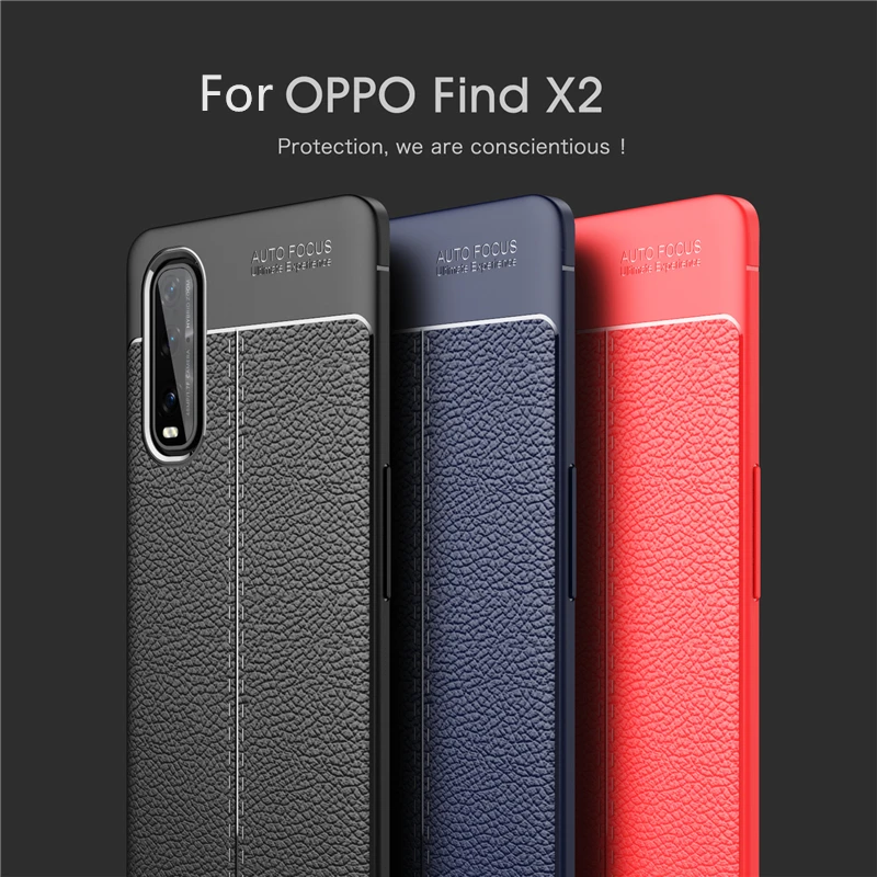 Для OPPO Find X2 чехол Capas жесткий противоударный мягкий резиновый бампер защитный для