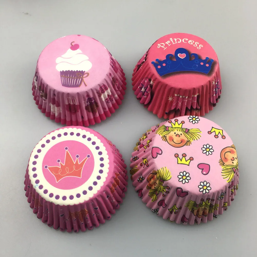 50X лайнеры для кексов на день рождения Радужная белая корова Зебра Леопард