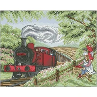 train moving at full speed counted cross stitch 11ct 14ct 18ct diy cross stitch kits embroidery needlework sets home decor
