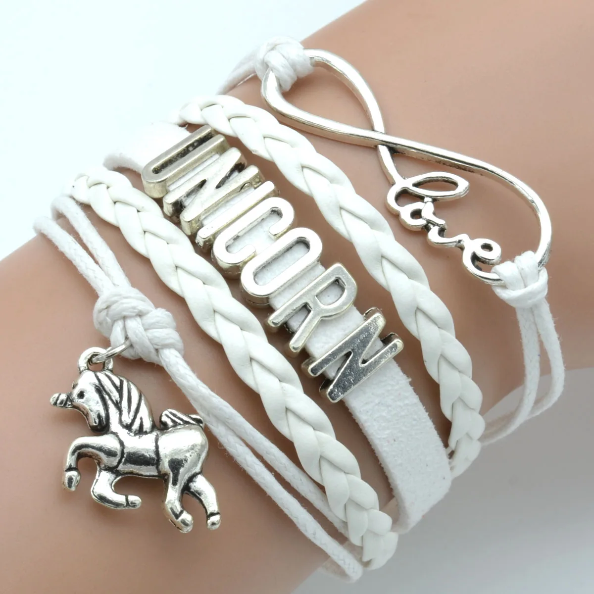 Фабрика DIY Ювелирные изделия из цинкового сплава Бесконечность любовь Единорог