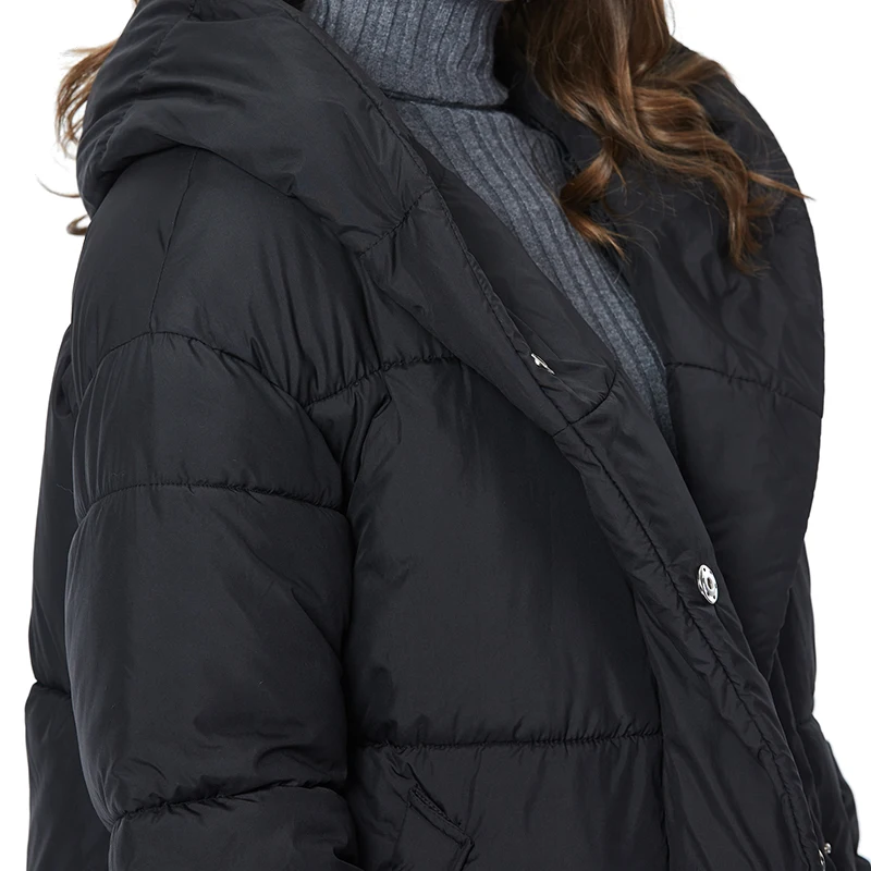 GLO STORY 2019 Новая легкая зимняя куртка пуховик с капюшоном женские свободные