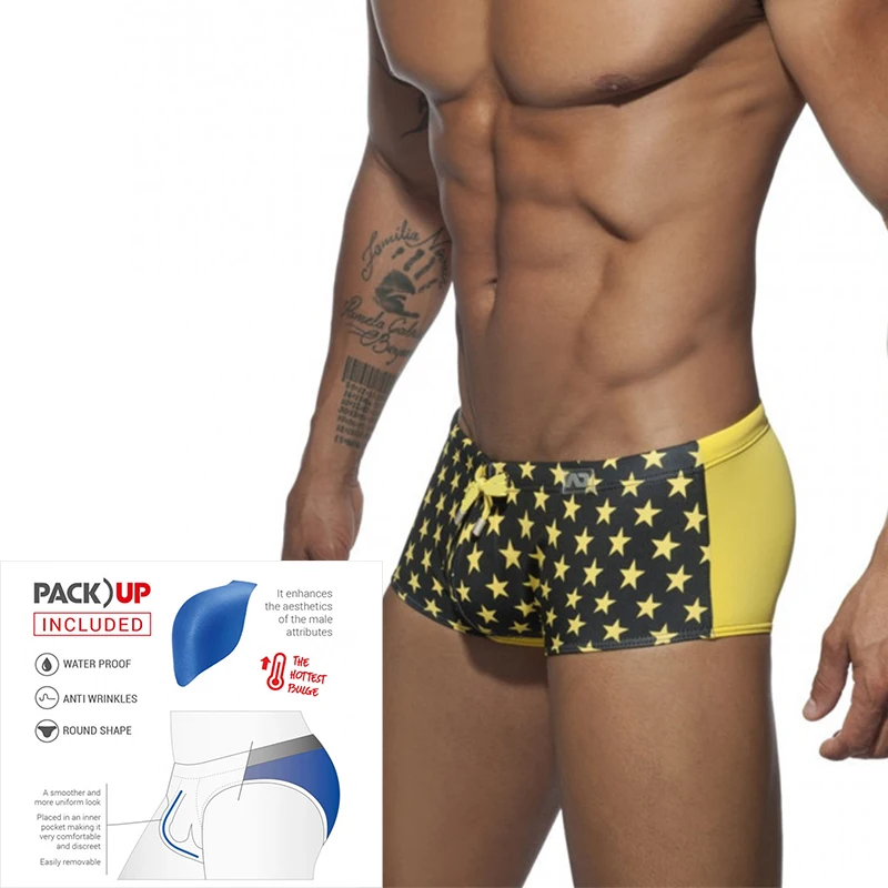 Мужские плавки с низкой талией быстросохнущие трусы для пляжа серфинга купания