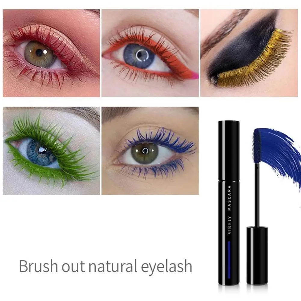 

Hot Color Mascara Waterproof New 4D Silk Fiber Lash Mascara Make-Up Eye Lashes Red Yellow Orange Blue Green Black Mascara