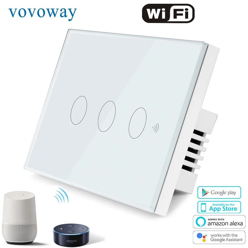 Фото WIFI Smart Touch Switch Interrupte приложение сетевое Беспроводное управление 1ганг2ганг3gang WIFI Smart Touch Switch Interrupte приложение сетевое Беспроводное управление 1ганг2ганг3gang