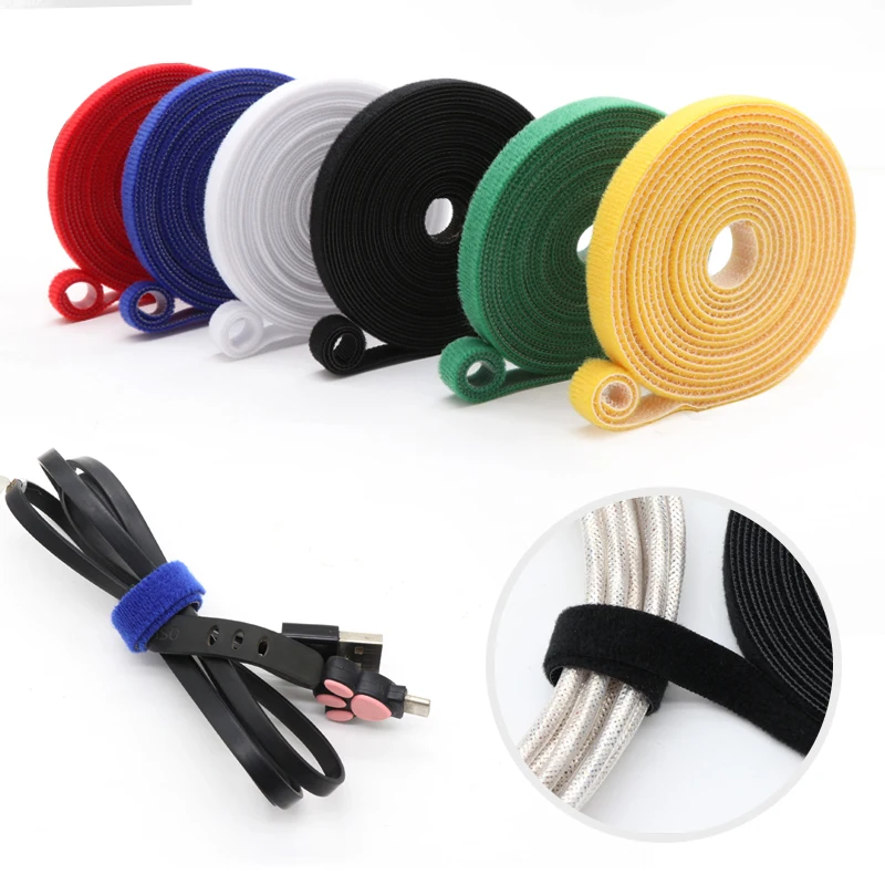 

5 meters Velcros Self Adhesive Fastener Tape Polyester PP Straps Hooks Loops Reusable Cable Wire Tie Magic Tape DIY Accessories