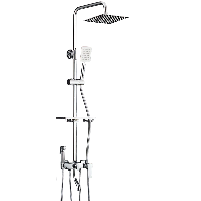 bathroom shower set head bath shower mixer with hand shower faucet rainfall shower rain waterfall brass shower faucets set free global shipping
