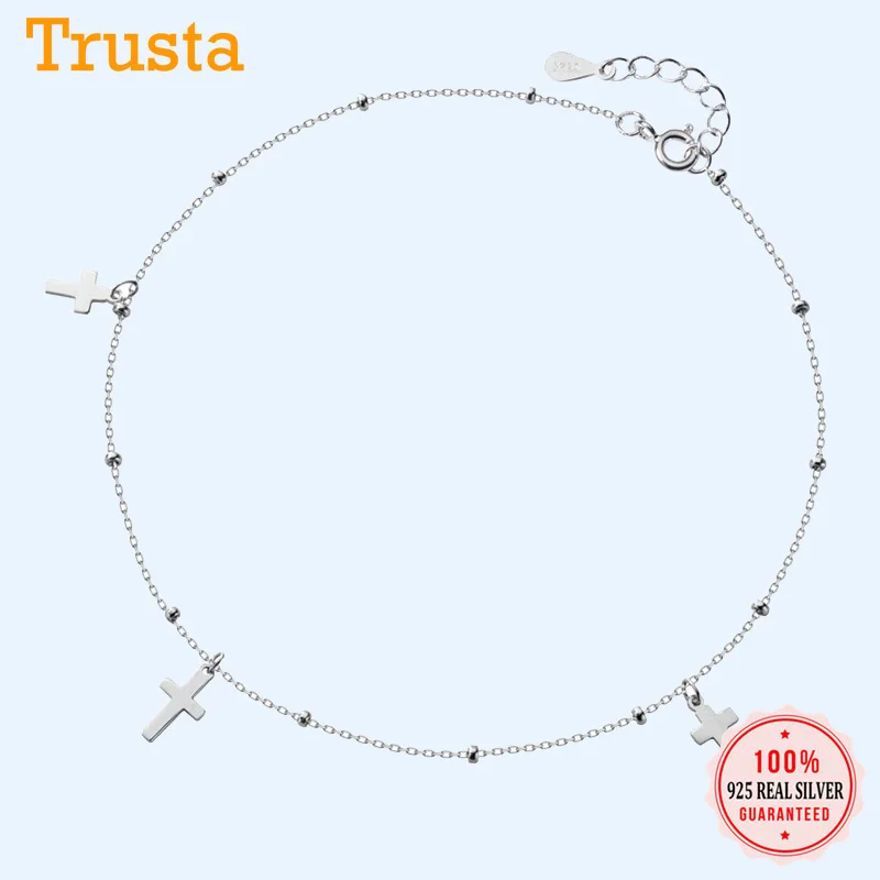 Trustdavis Стерлинговое Серебро 925 пробы модный шарм крест браслеты ювелирные изделия