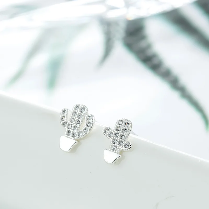 Женские серьги кактус из сплава 925 пробы роскошные брендовые свадебные украшения