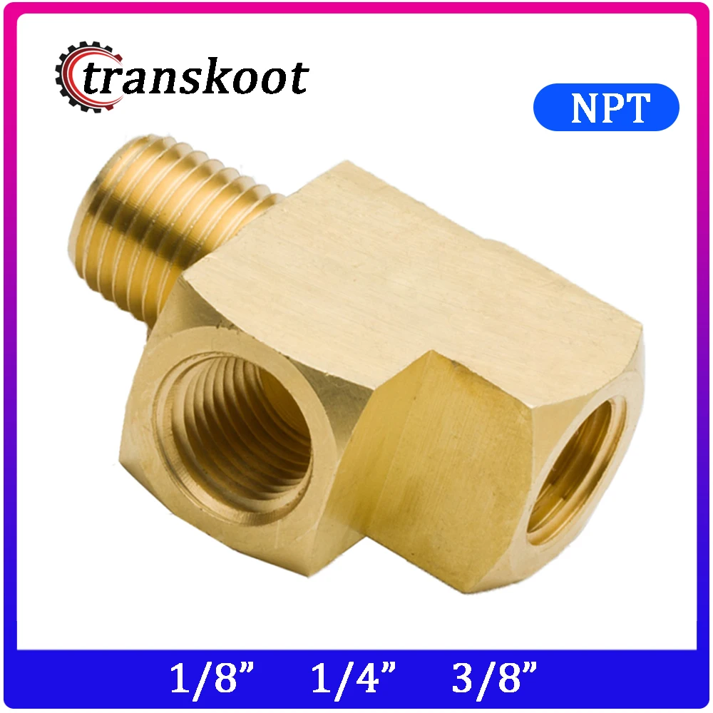 3750 SAE 130424 1/8 1/4 3/8 металлы латунные фитинги для труб, Мужской Тройник, барсток уличный Тройник, Мужская труба x Женская труба