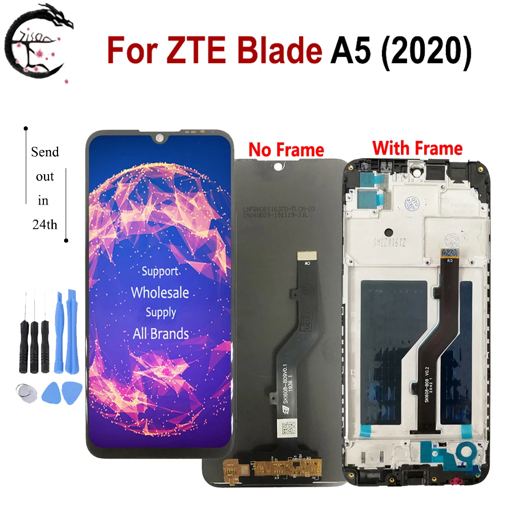 ЖК-дисплей 6 09 дюйма с рамкой для ZTE Blade A5 2020 сенсорный экран дигитайзер в сборе
