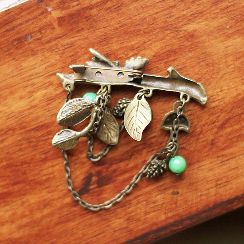 Женская Винтажная брошь в виде листьев золотистая античном стиле 2019|Броши| |