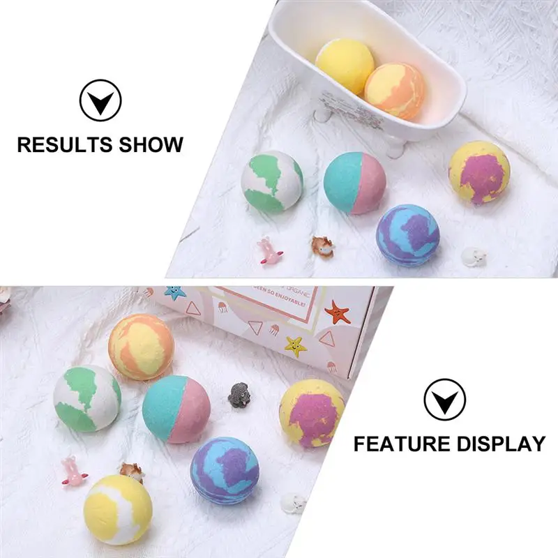 

6pcs Bath Salt Balls Essential Oil Bath Balls Sea Salt Bath Ball Bath Bombs