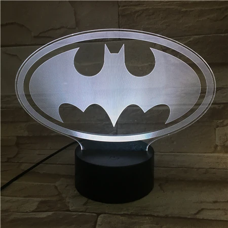 3d фигурка из фильма VCity лампа Бэтмена DC фанаты мультяшный ночник 3D светодиодный