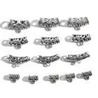 10 шт. 11222526 мм Тибетский серебристый цвет Бусины Металлические разделительные бусины полые трубки Подвески для изготовления ювелирных изделий DIY браслет ожерелье