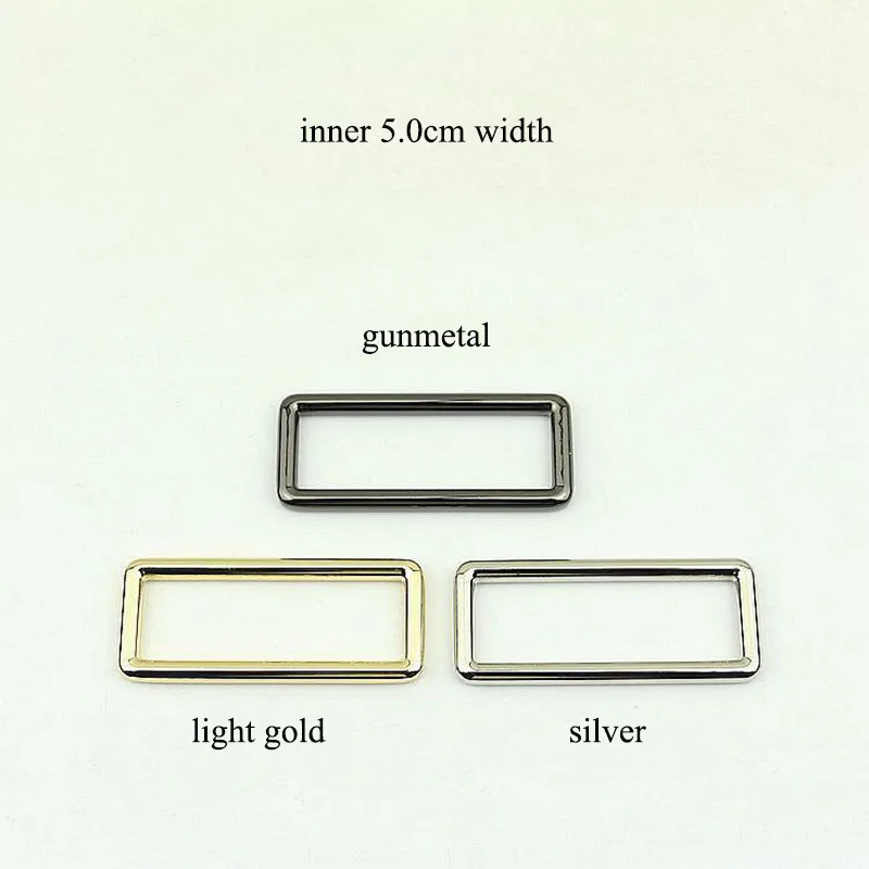 10pcs 50mm Metal Square O D Ring Buckles Bag Adjustable Rectangle Buckle DIY Backpack Straps Shoes Garment Leather Accessories