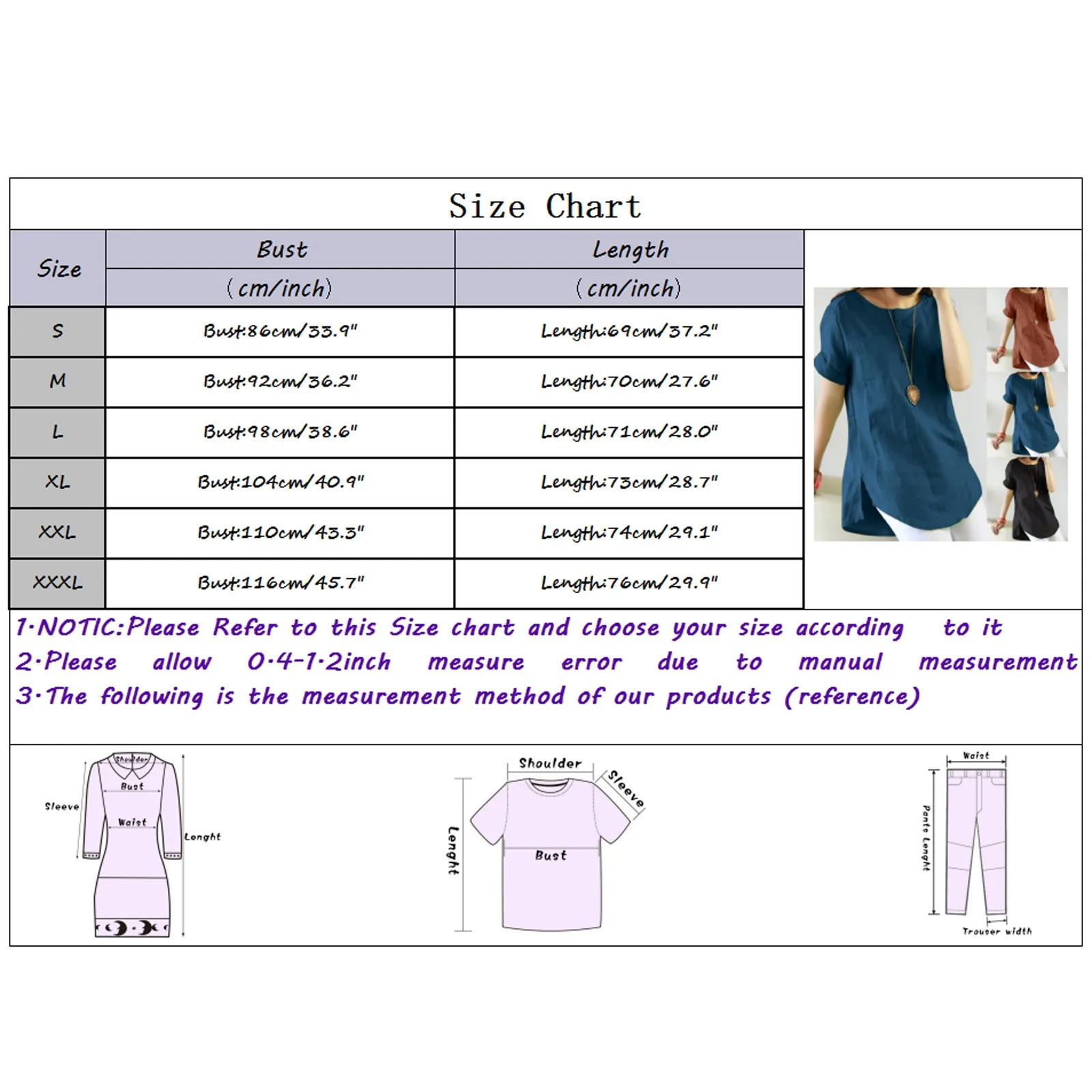 

40# Vintage Solid Color Blouse Women Short-sleeved O Neck Cotton And Linen Plus Size Summer Women Blouses Plus Size Roupas