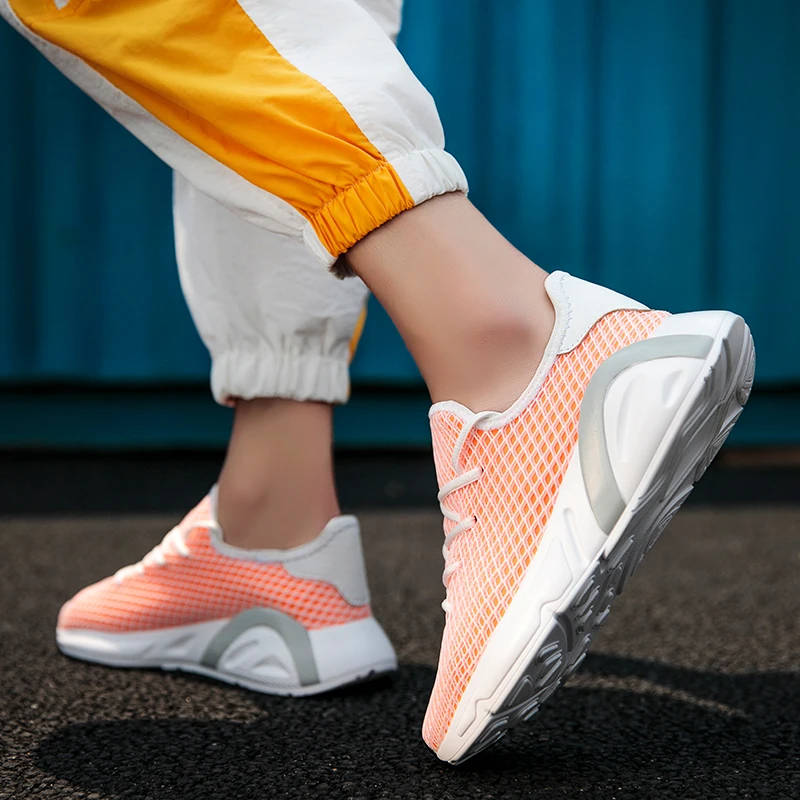 Fujin/обувь для отдыха больших размеров Кроссовки Трендовая сетчатая обувь Прямая