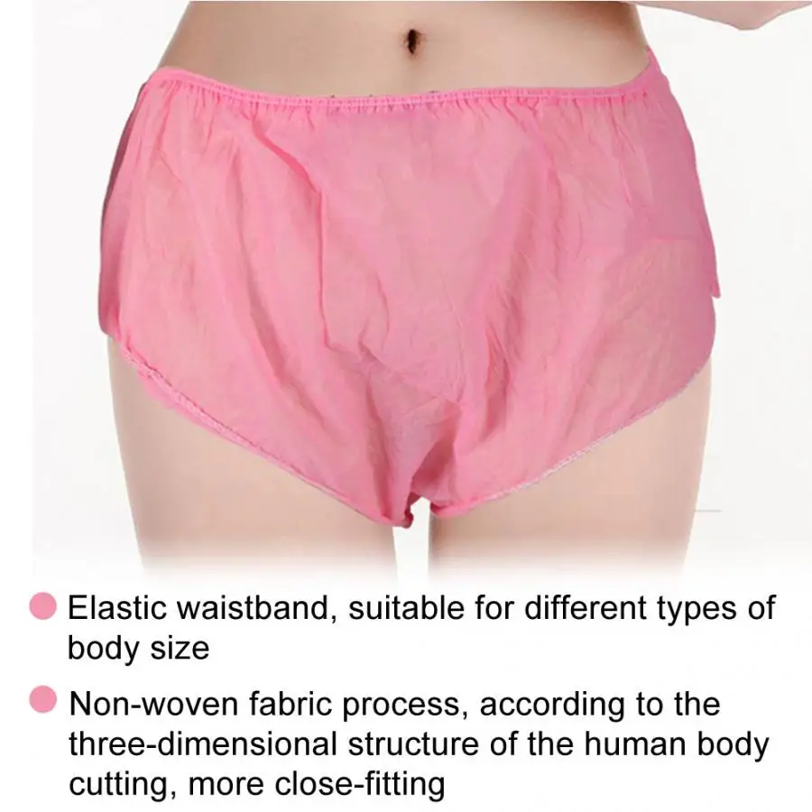 50 шт мягкое нетканое одноразовое нижнее белье трусики с эластичным поясом
