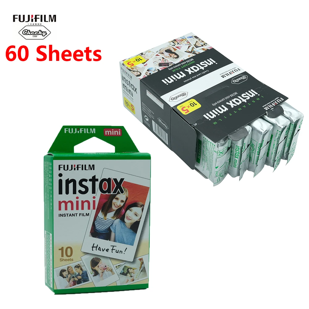 Пленка Fujifilm instax mini 10-60 листов Fuji 9 8 пленок с белыми краями для мгновенных мини 9 8 7s 25 50s 9 90 специально разработанная
