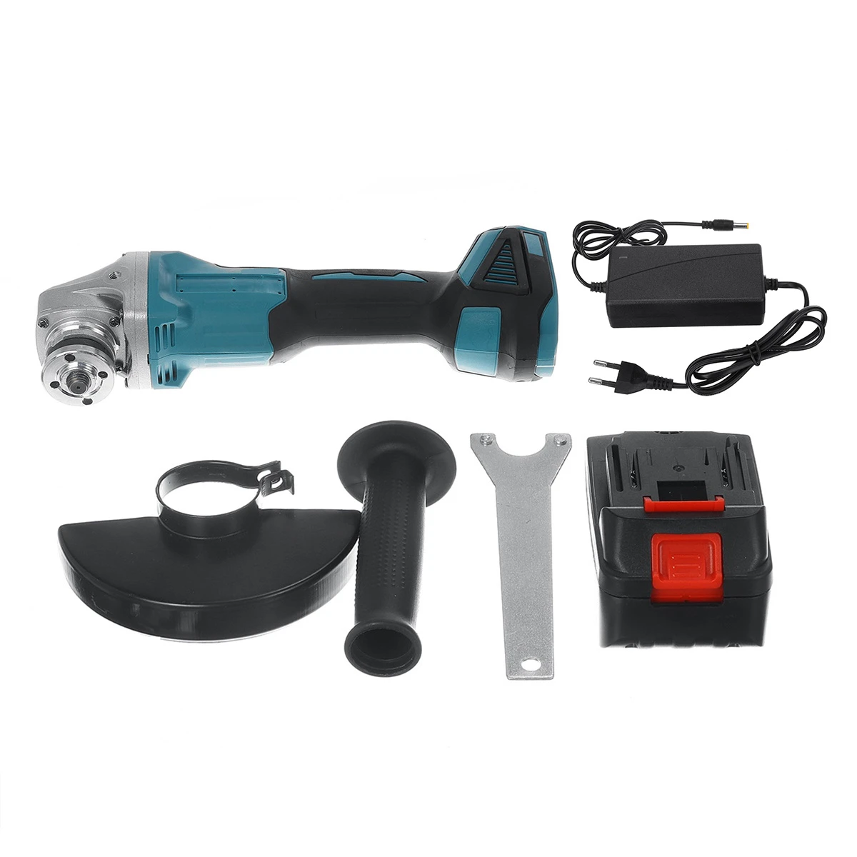

Electric Grinder 125MM Cordless Angle Grinder Cutting Machine Power Tool with 1/2 Lithium-Ion Battery for Makita 18V Battery